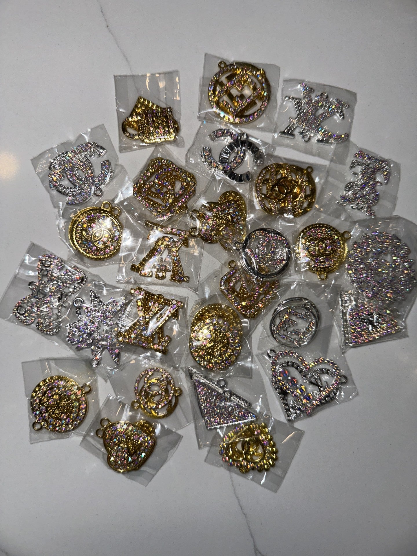 Iridescent Lux Jewelry Charms (10 count)