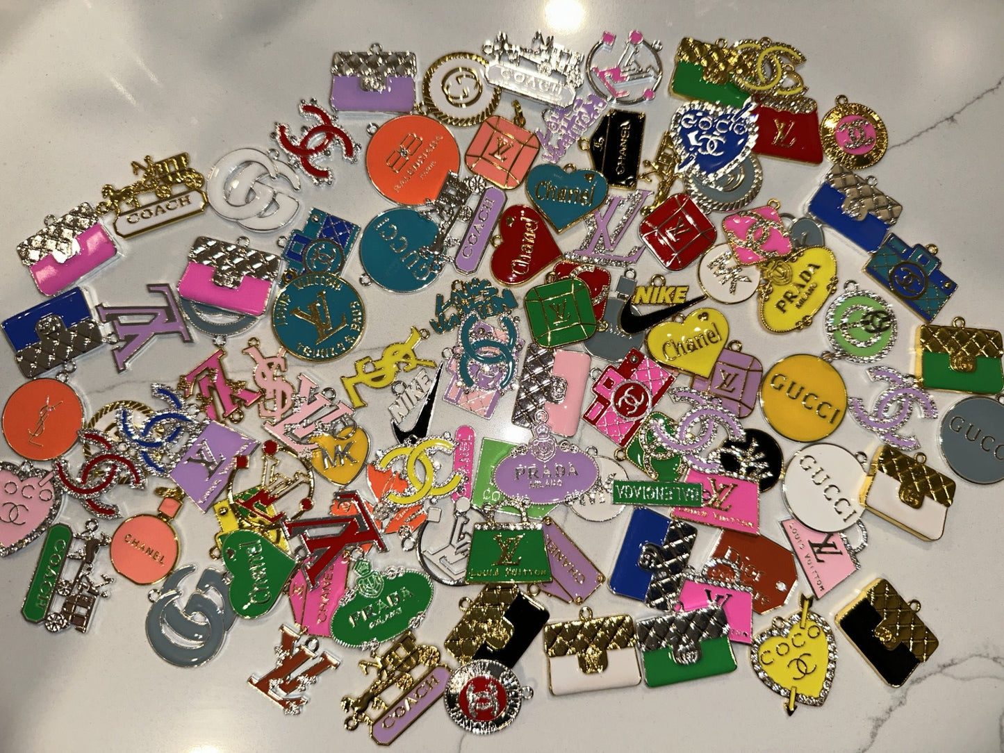 Grand Lux Mix Jewelry Charms ONLY GOLD BACKING LEFT NO SILVER!