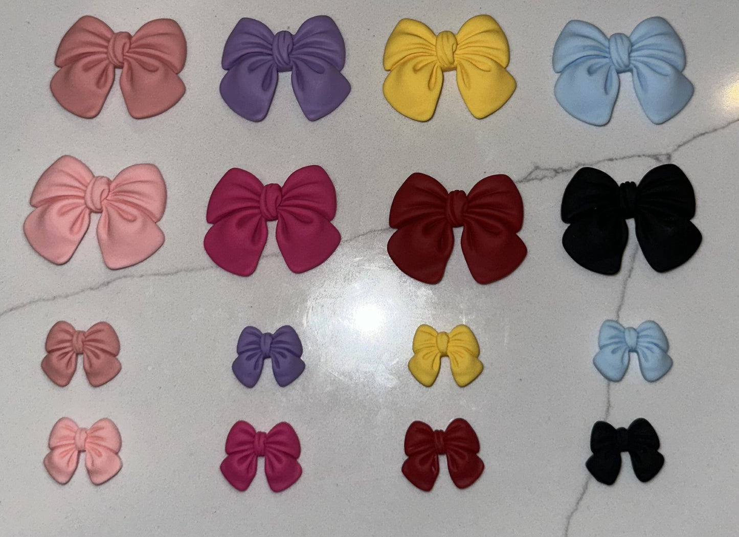 Matte Bow Flatback Charms