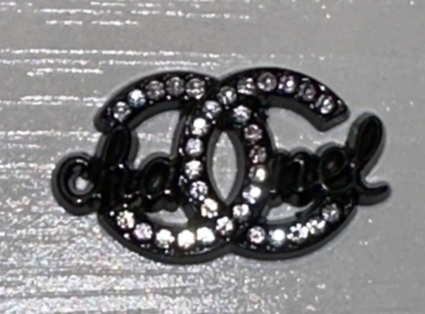 Double C Bling Script Flatback Charms