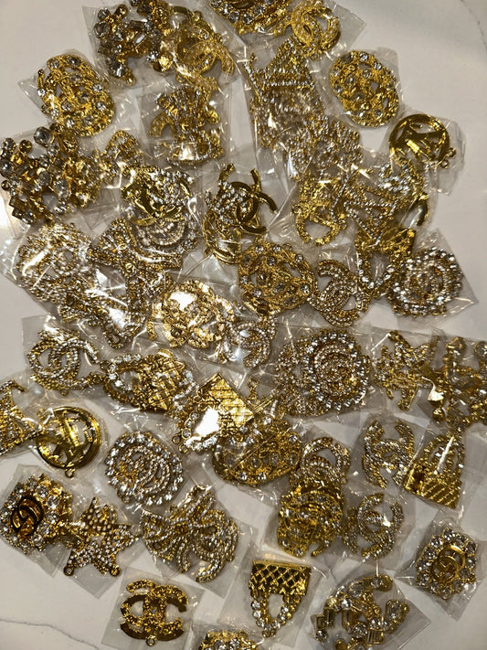 Gold Lux Jewelry Charms (10 charms)
