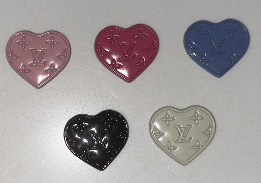 Monogram Heart Flatback Charms