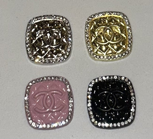 Quilted Square Bling Flatback Charms