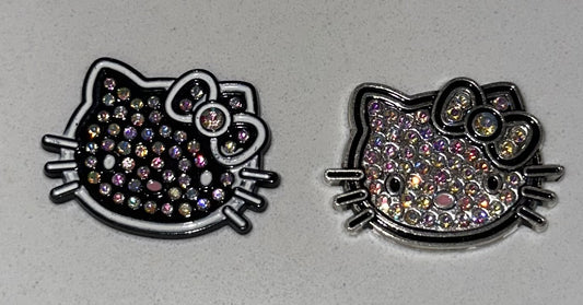 Bling Kitty Head Flatback Charms