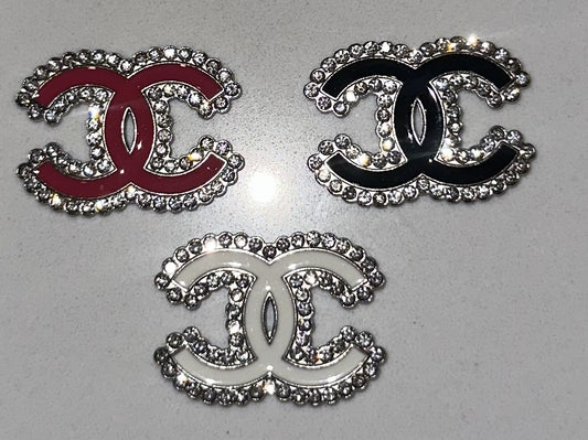 Bling Double C Flatback Charms
