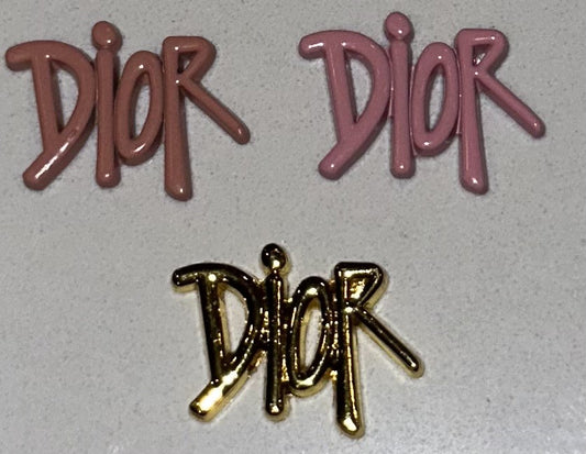 Elegant Script Flatback Charms