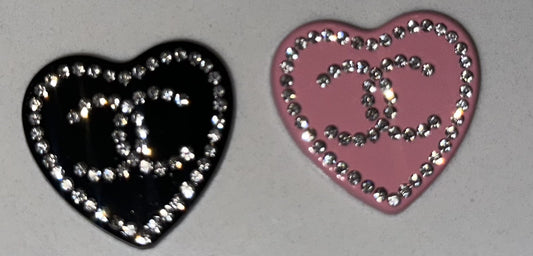 Bling Heart Flatback Charms