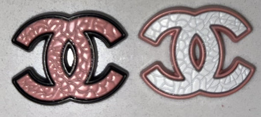 Quilted Double C Flatback Charms