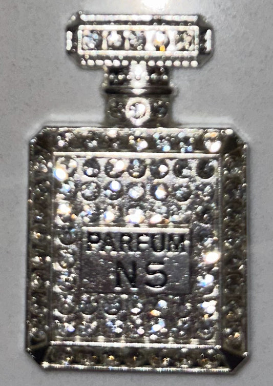 Silver Bling Perfume Bottle Junk Charm