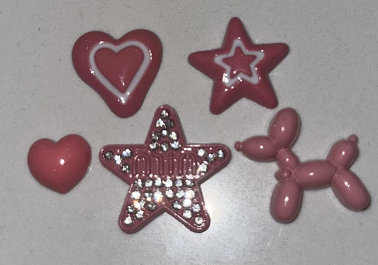 Pink Fun Flatback Charms