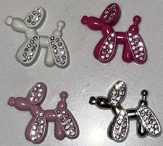 Rhinestone Balloon Dog Charms